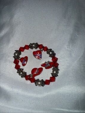 Red Hat Society Charm Bracelet - Women Jewelry